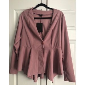 Fashion Nova blush/mauve “Back to you” jacket